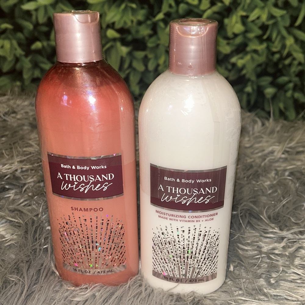 NWTs BATH & Body Works A THOUSAND WISHES Shampoo & Conditioner 16oz BUNDLE of 2